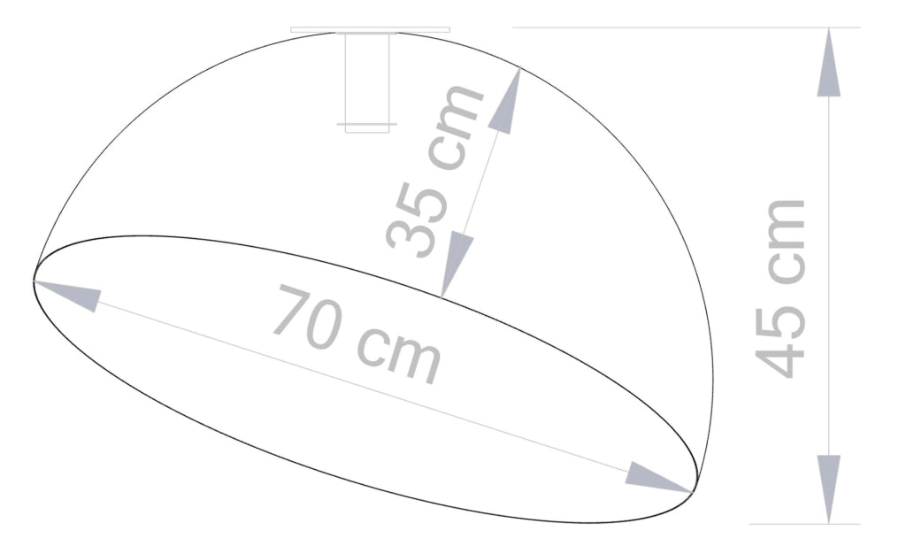 Plafoniera decorativa Sfera nero/rame 70cm E27 Sigma