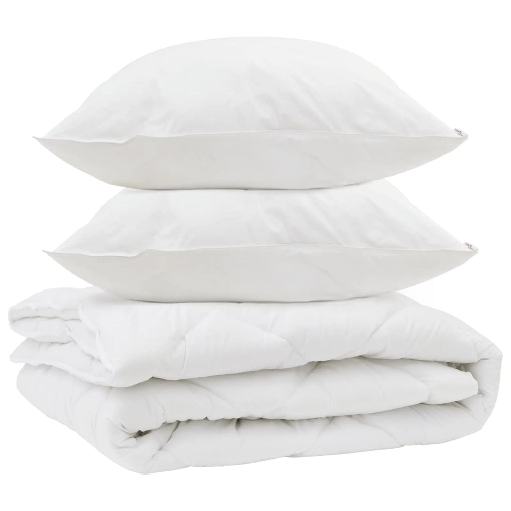 Piumone | Duvet per tutte le stagioni 3 pz Bianco Microfibra