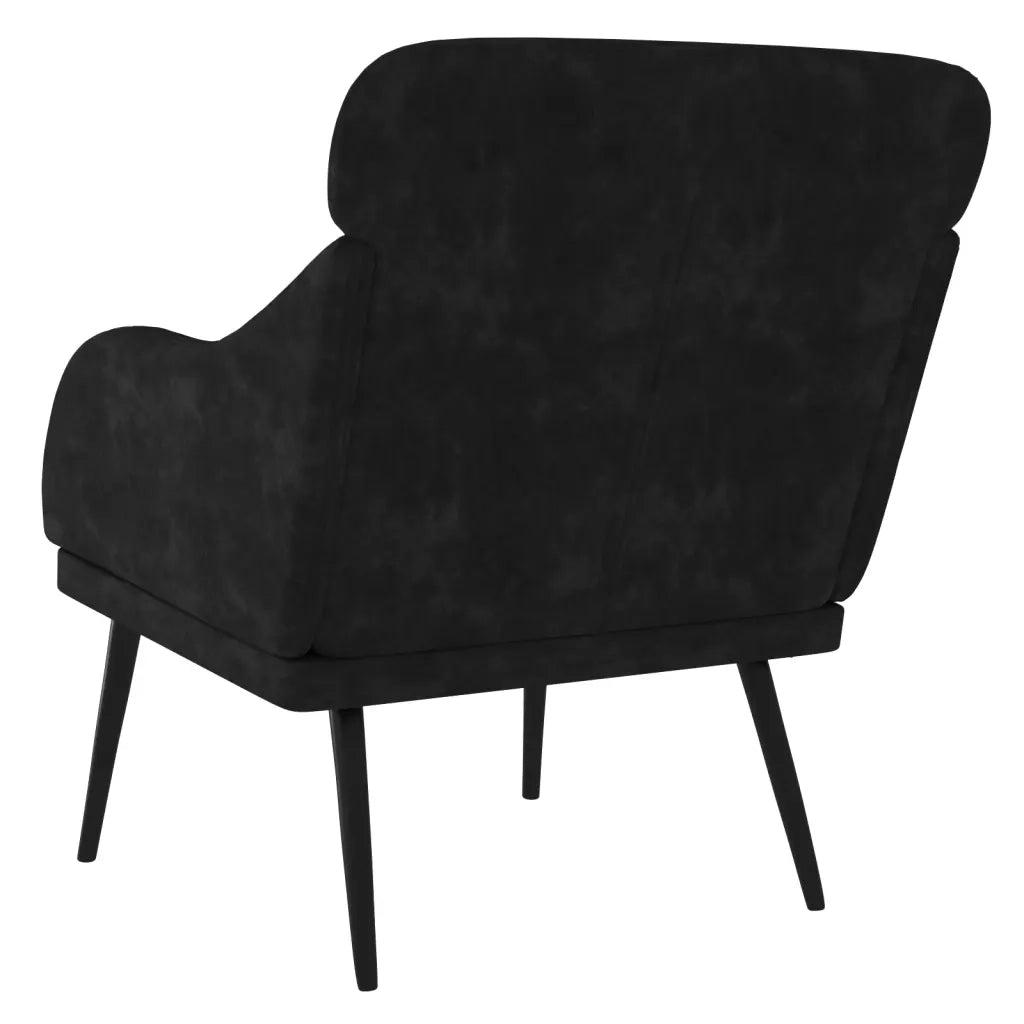 Poltrona | Sedia Relax Nera 63x76x80 cm Velluto