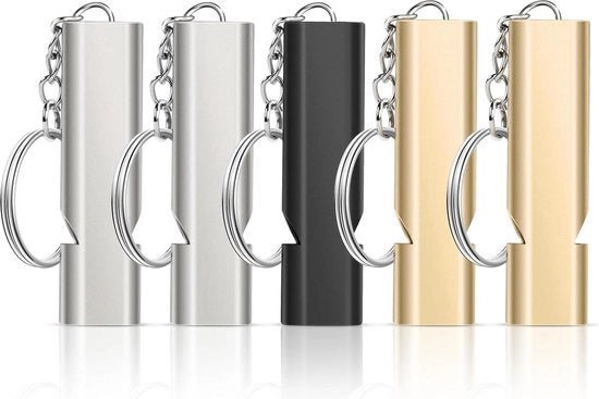 Flauto di Sopravvivenza Metallico Super Luido 120dB - Camping - Escursioni - Allenamento per Animali - Addestramento Cani - Competizione - Multicolore