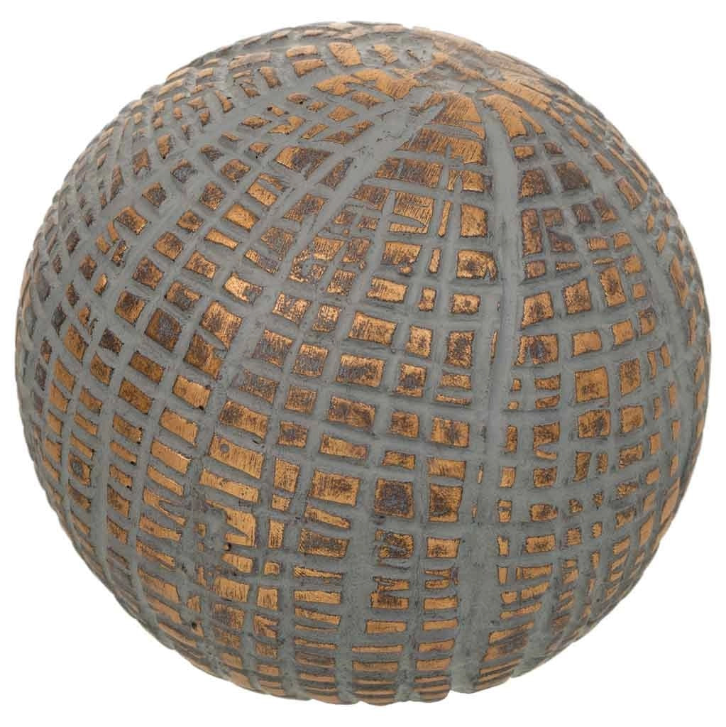 Sfera decorativa dorata in poliresina 8x8x8h