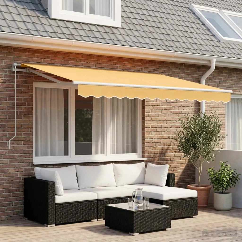 Tenda retrattile Sabbia 5 x 3 m Poliestere e Alluminio 3426322