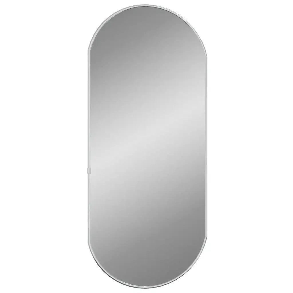 Specchio da Parete Argento 70x30 cm Ovale 348191