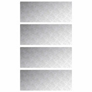 Gradini per Scale 4 pz | Tappetini per scale autoadesivi Argento 100 x 40 cm Alluminio