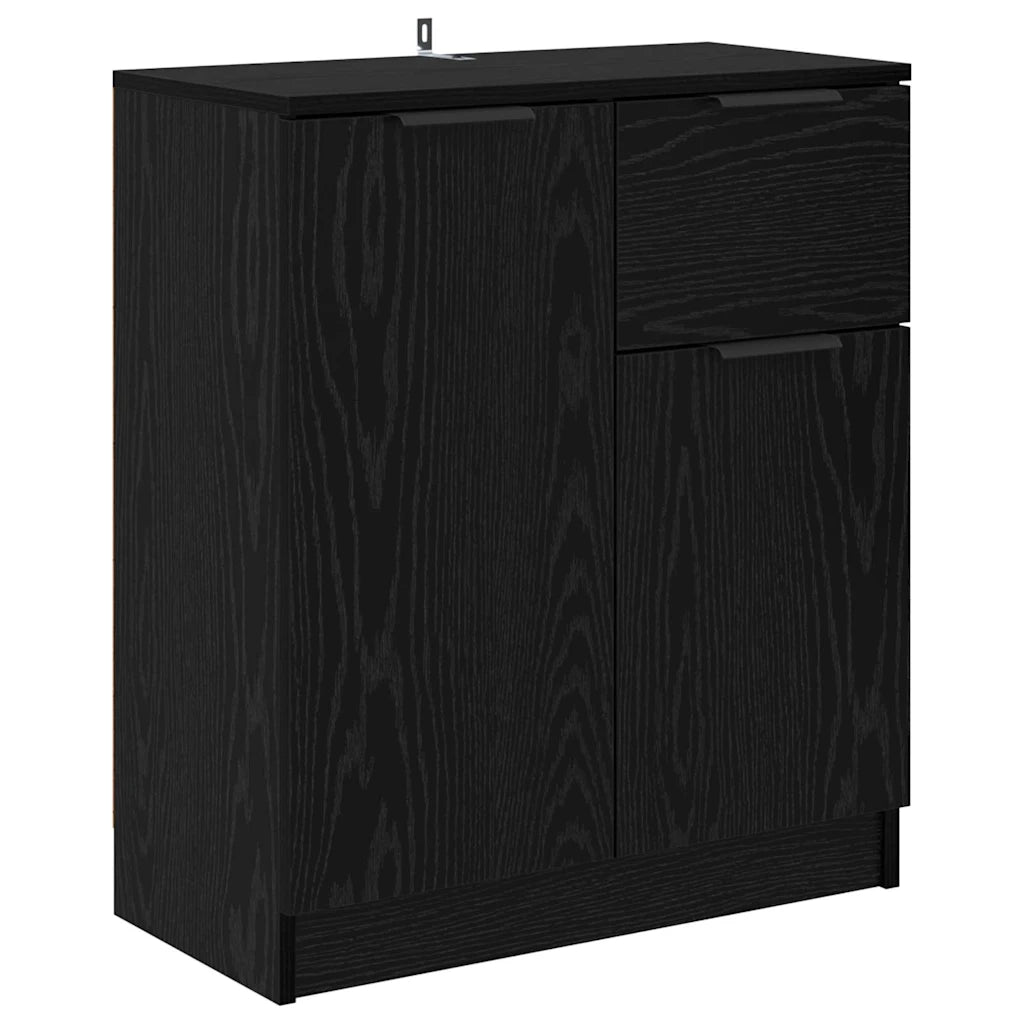 Credenza | Sideboards 2 pcs Rovere Nero 60 x 30 x 70 cm Legno multistrato