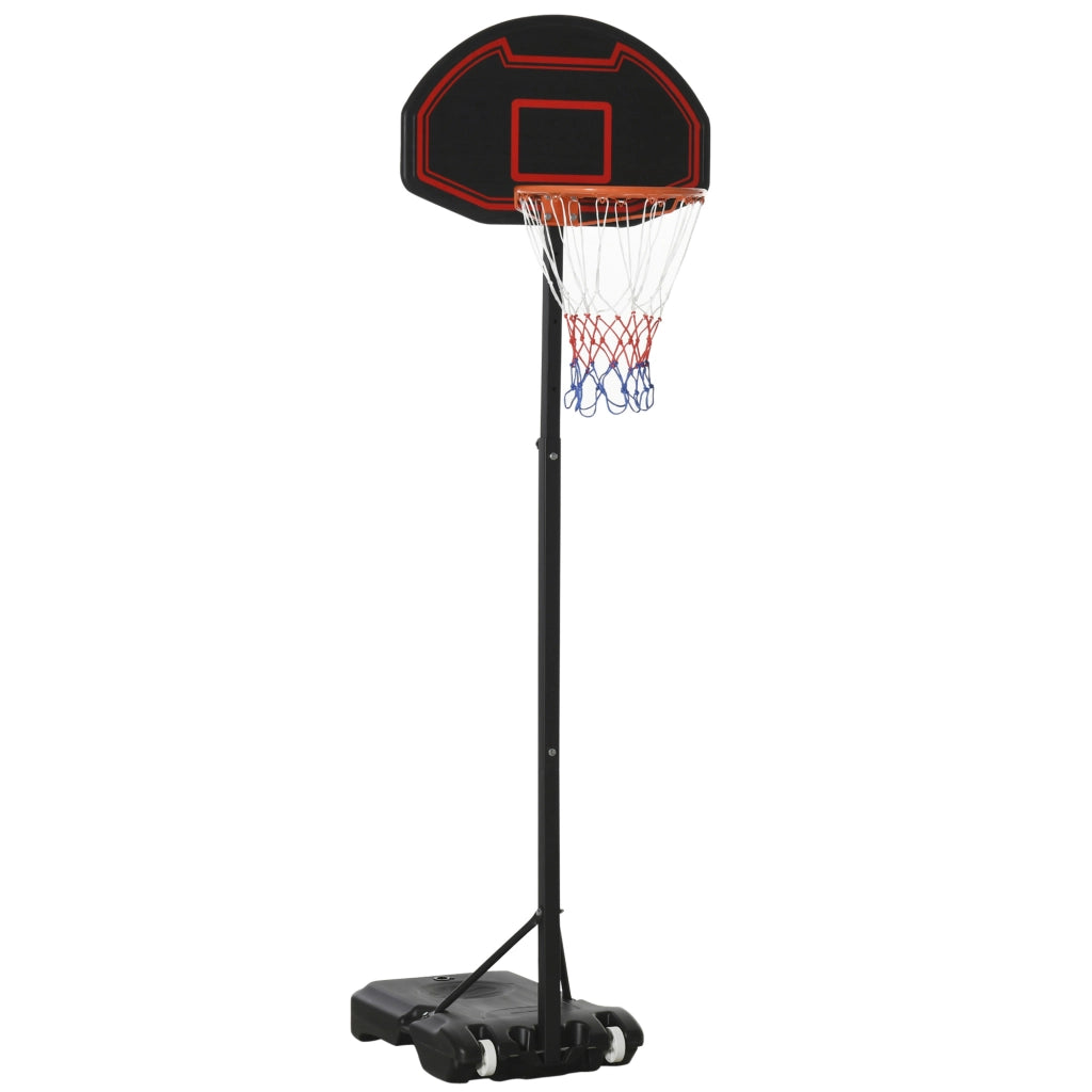 Canestro da basket da esterno con supporto, altezza regolabile da 195 a 250 cm, per bambini dagli 8 ai 14 anni, con ruote.