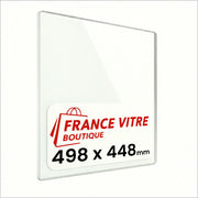 498 x 448 x 4 mm - Vetro per stufa a legna - vetro camino di ricambio - vetro per caminetto resistente al fuoco - France Vitre