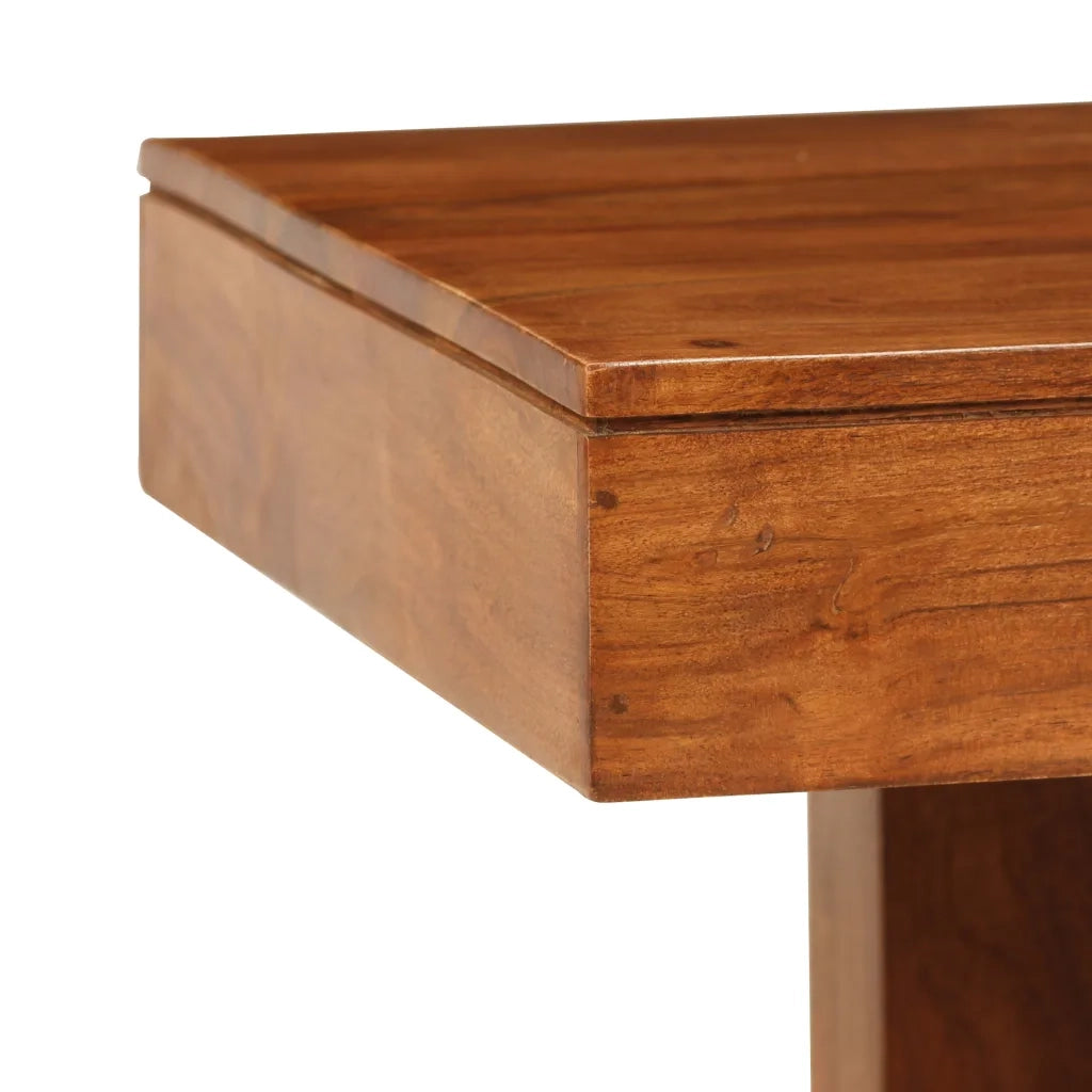 Tavolino da Salotto in Legno Acacia Finitura Ambra 110x55x35 cm 245655