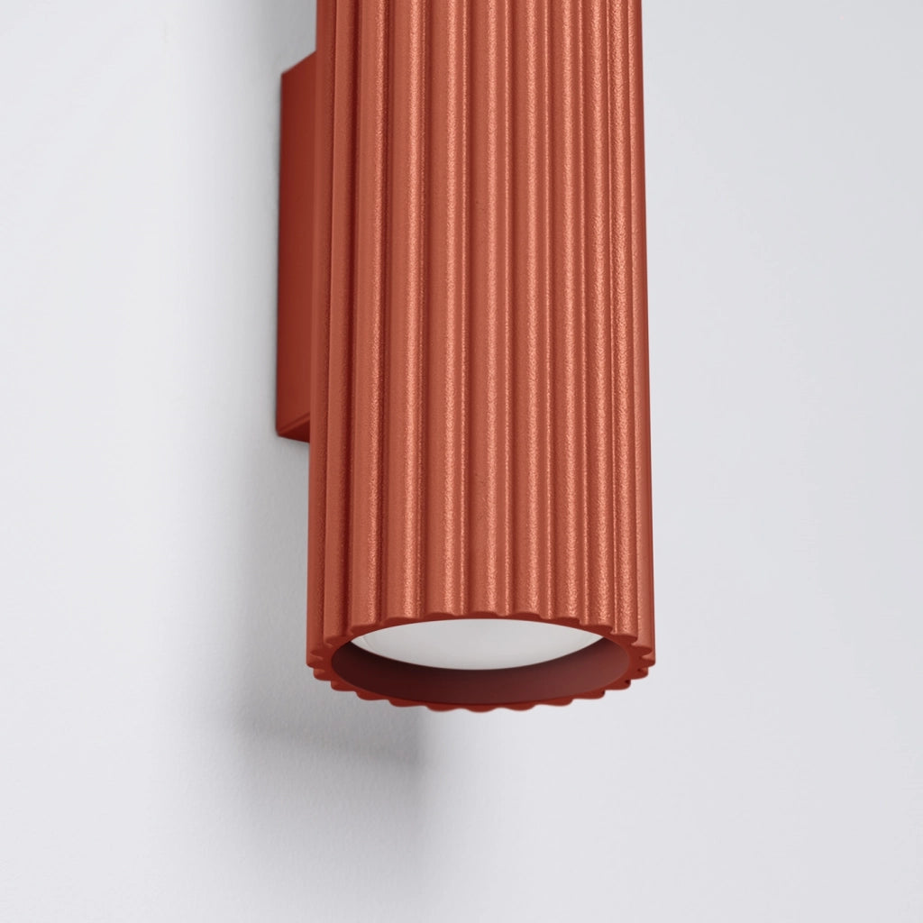 Lampada da parete KARBON 20 rosso ocra