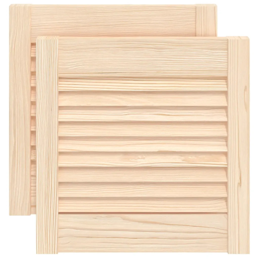 Ante con Design a Lamelle 2 pz 39,5x39,4 cm in Legno di Pino CFW9777264