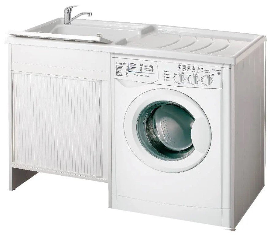 Lavatoio compact cop.lav.124x60 -vasca sx, bn cr4800sx