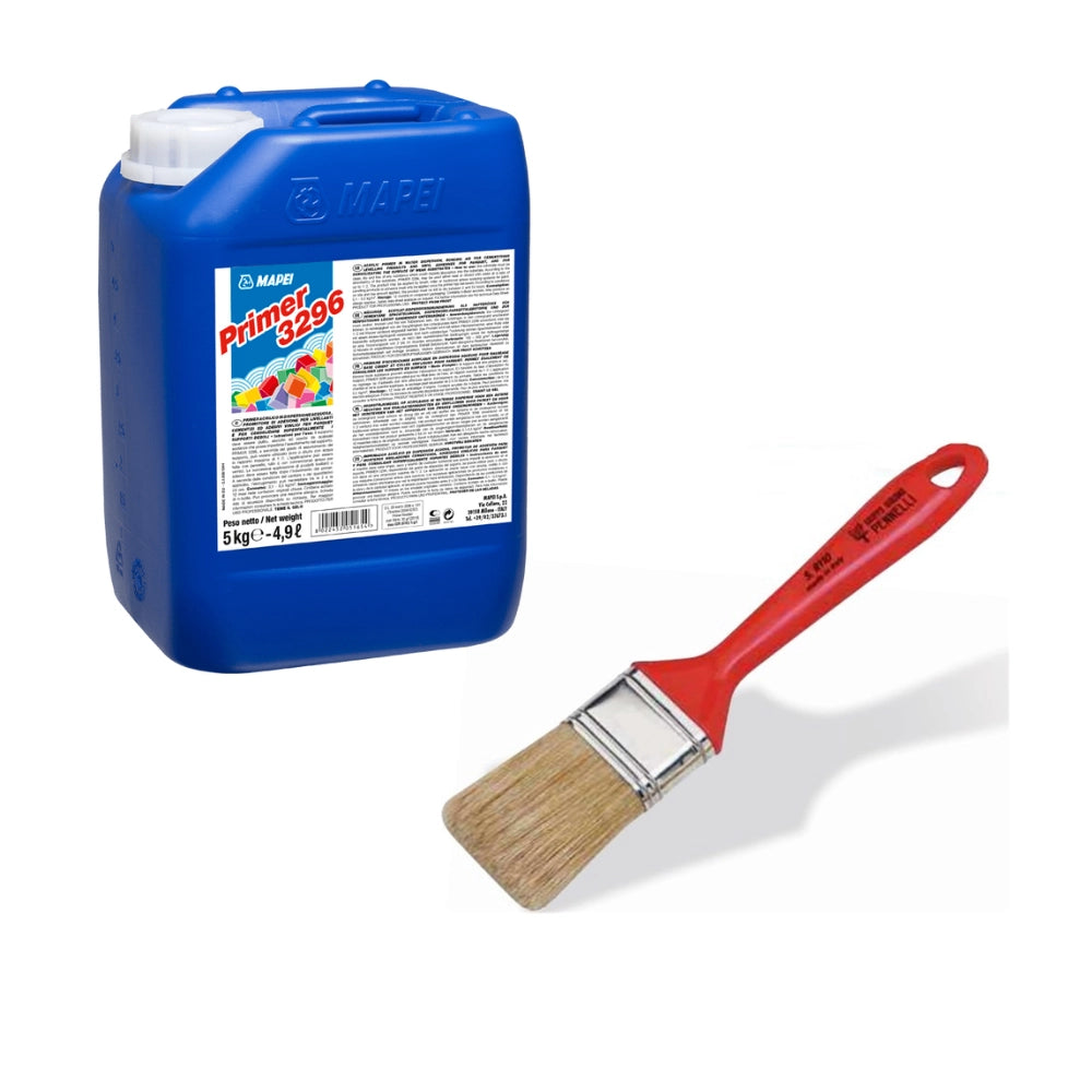 Primer acrilico ad acqua 3296 5 kg pennellessa tripla 60 mm setola bionda