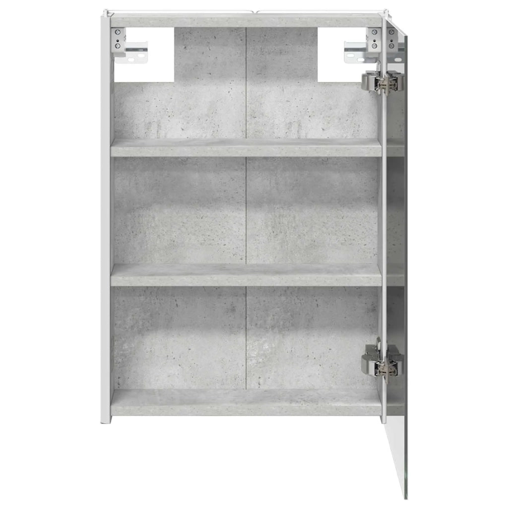 Mobiletto per specchio da bagno Grigio cemento 889226