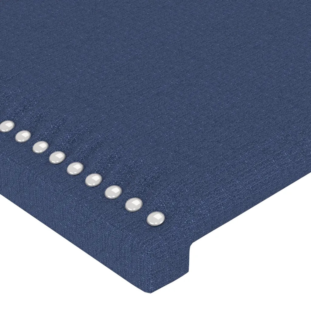 Testiera ad Orecchio-Testata con Orecchie Blu 203x23x118/128 cm in Tessuto 360013