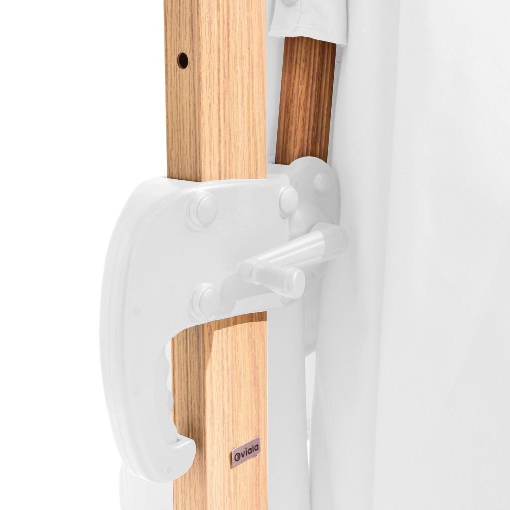Oviala - Ombrellone sporgente 3x3m e 4 piastrelle da riempire bianco