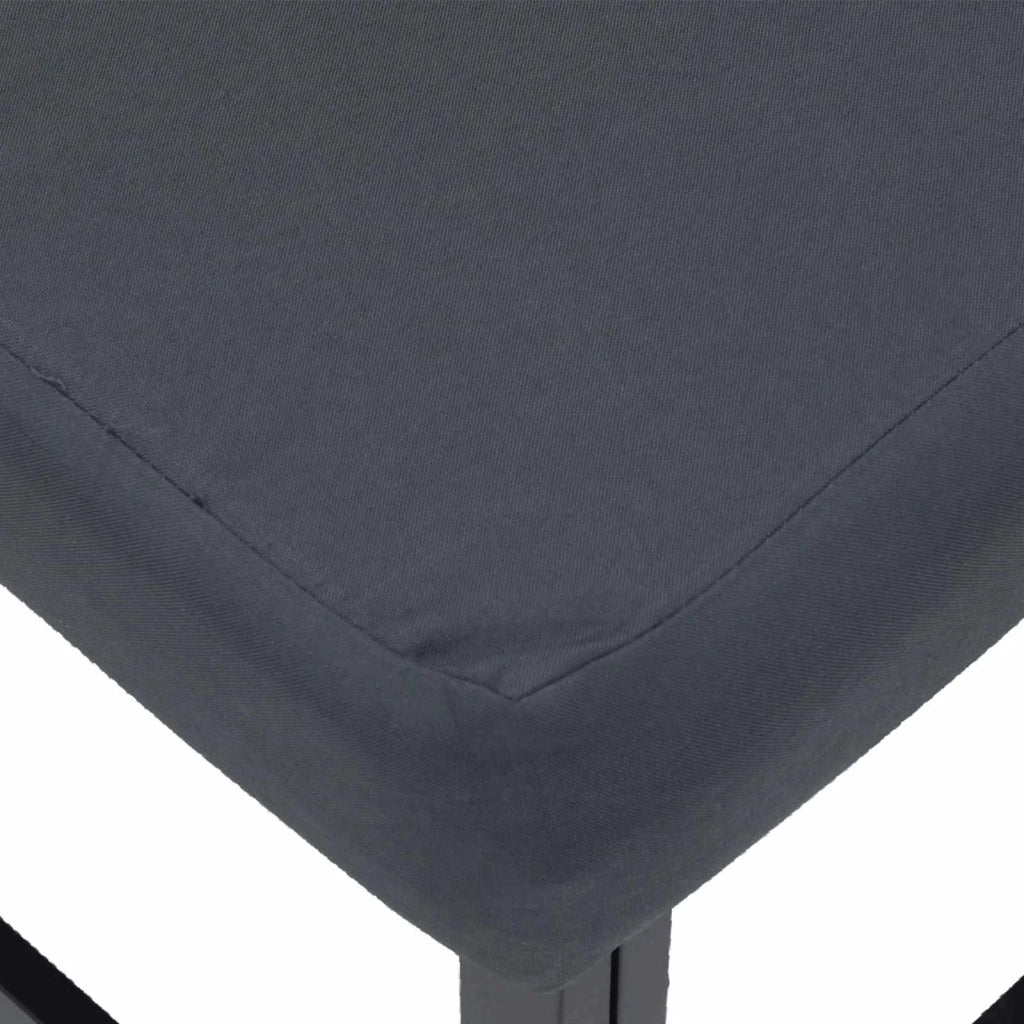 Set Divano da Giardino con cuscino 7 pcs Nero Alluminio 3378945
