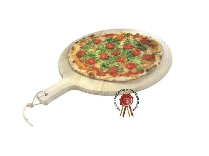 Tagliere in legno per pizza con manico Tondo 38 cm