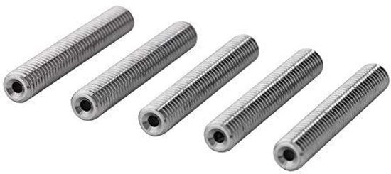 Set di tubi in acciaio inossidabile - M6 - 5 pezzi - 1,75 mm filamento - 40 mm lunghezza - con guaina PTFE per extrusore