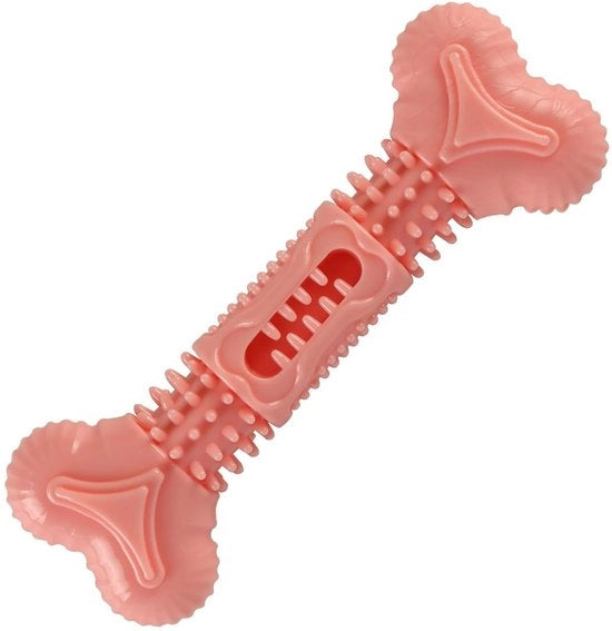 Custodia per Cane - Forma di Dente - Igiene Orale - Per Piccoli/Mediali Cani - TPR - 14,5 x 5 cm - Giocattolo per Masticare