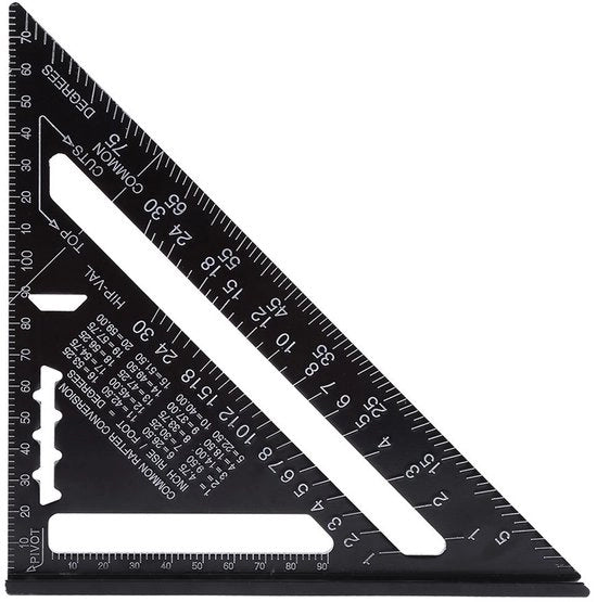 Misuratore angolare digitale con goniometro a L, scala 0-90°, in alluminio con protezione antiruggine