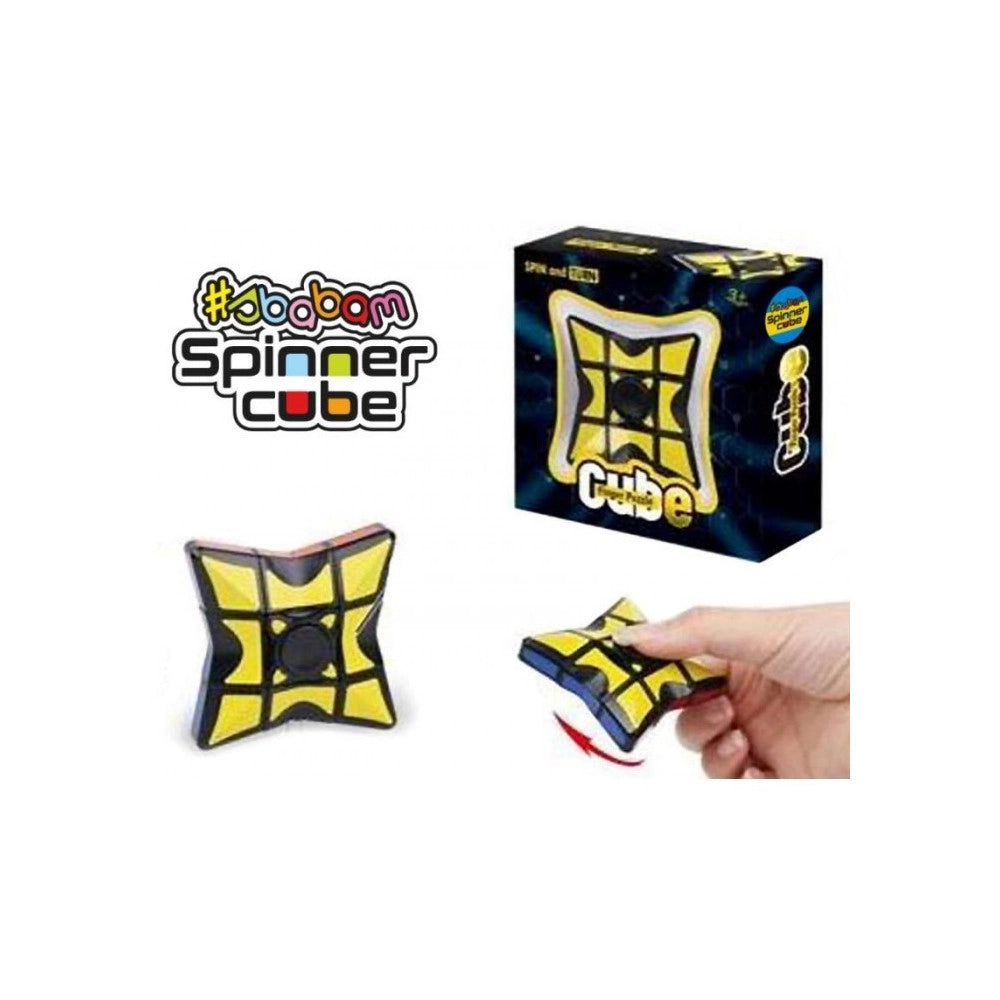 Trade Shop - Gioco Giocattolo Cubo Di Rubik Ruotante Fidget Finger Spinner Ruota A 360° 3+ -
