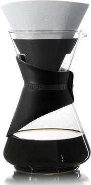 Karaf per caffè con filtro e malta - materiale borosilicato - modello BLOOM EN FLOW - capacità 1 L - diametro 22 cm - altezza 24 cm - materiale silicona per la guarnizione - BPA libero - colore nero