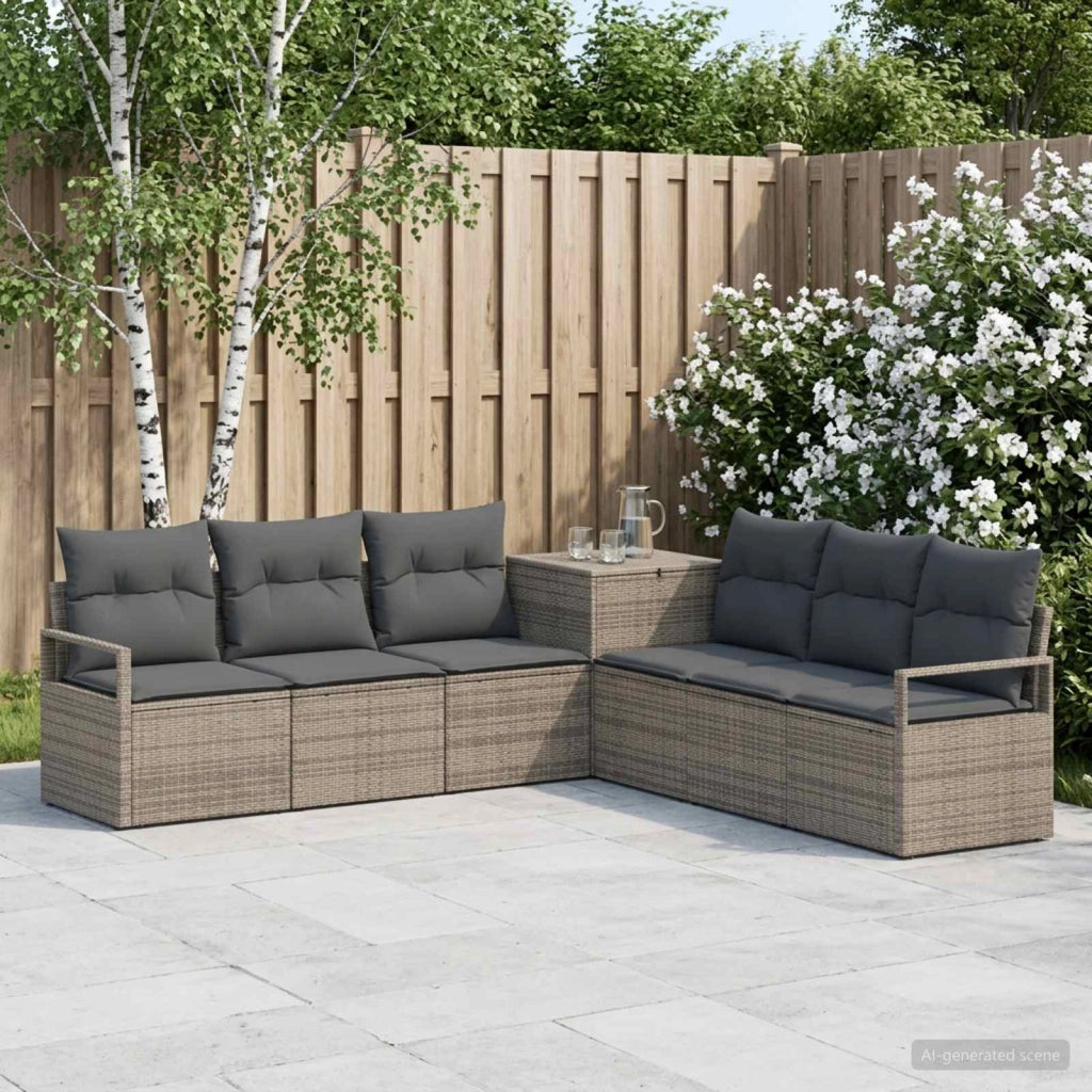 Set di divani 7 pz Grigio e Grigio Scuro 3448724