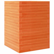 Fioriera | Cassetta per fiori | Vaso Giardino Marrone Cera 50x50x68,5cm Legno Massello Pino