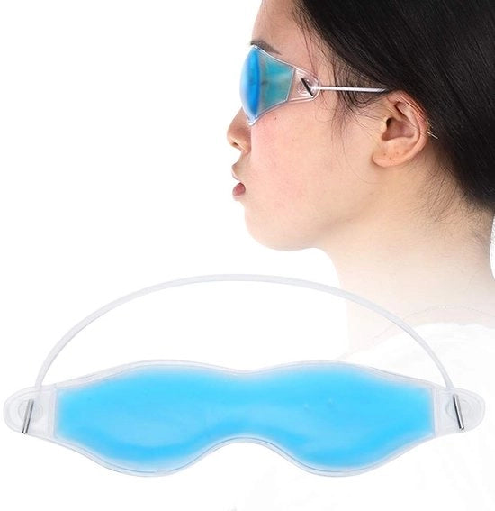 Maschera per gli occhi riutilizzabile - Compressa rinfrescante/calda - Occhi stanchi - Occhiaie scure - PVC - 1 pezzo - Compressa per gli occhi