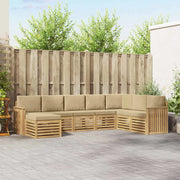 Set di divani da esterno 8 pcs Bianco e Beige 3392313