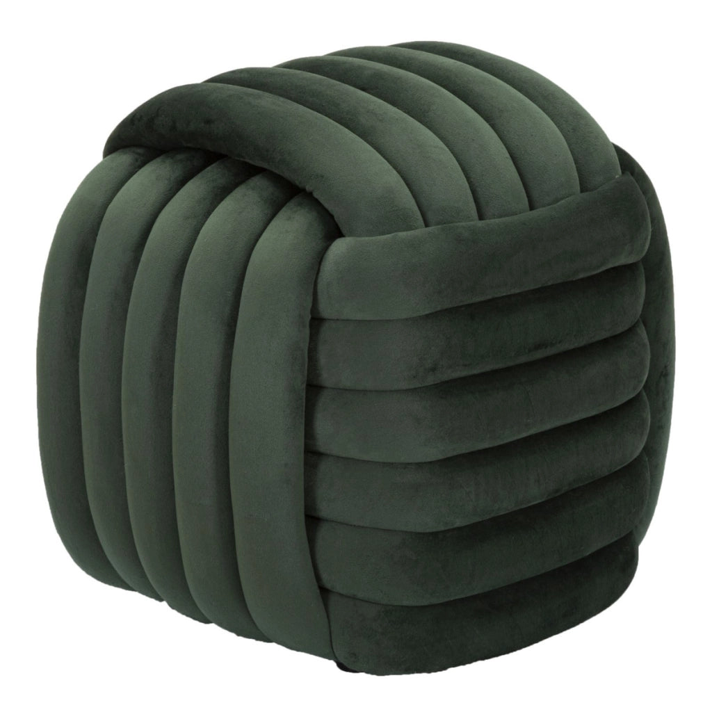 Pouf Gomitolo 6, Verde, Cotone, 45x45x45 cm