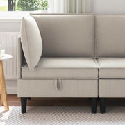 Divano Angolare con Storage Avena Velluto 42027088