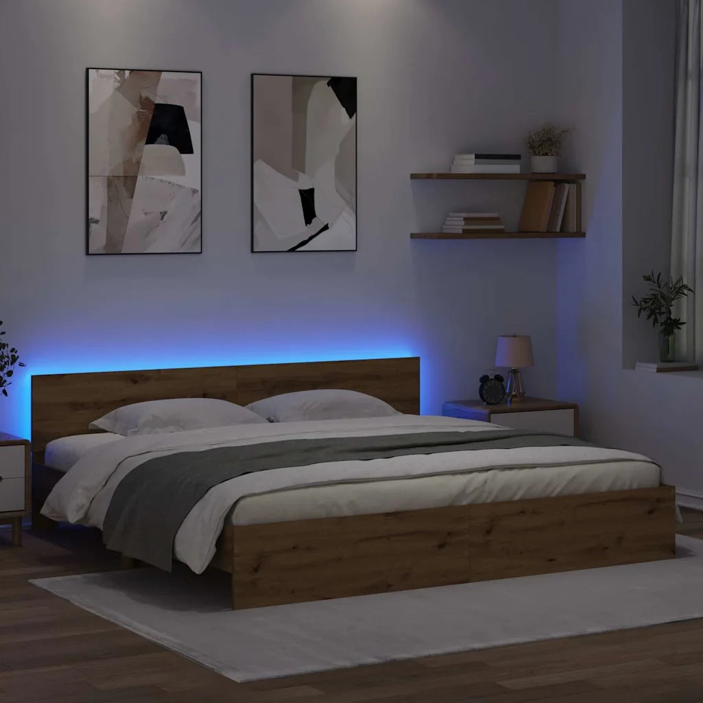 Struttura del letto Rovere artigianale 200 x 200 cm