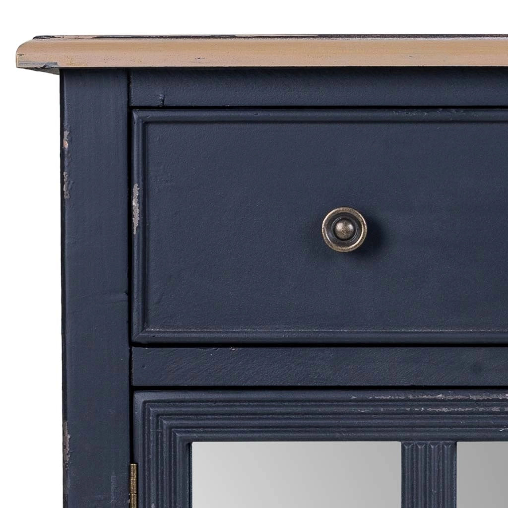 Mobile da ingresso in legno nero 83x36x72h