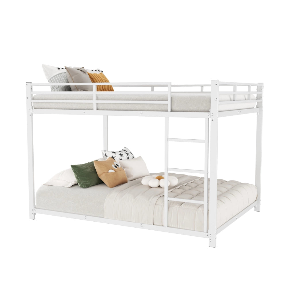 Letto a castello in metallo bianco 140 x 200 cm