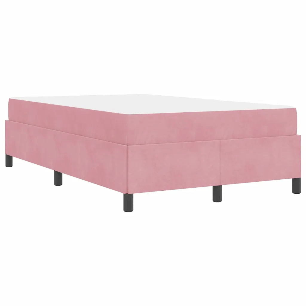 Struttura del letto con materasso Rosa 120 x 190 cm Tessuto