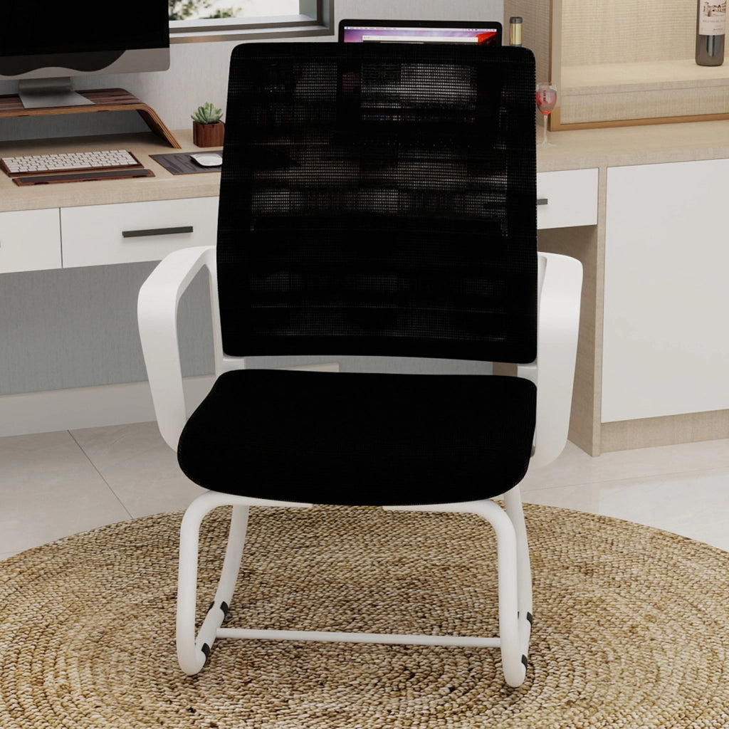 SEDIA Ufficio con schienale in rete 52.0x22.0x56.0 cm Nero Bianco