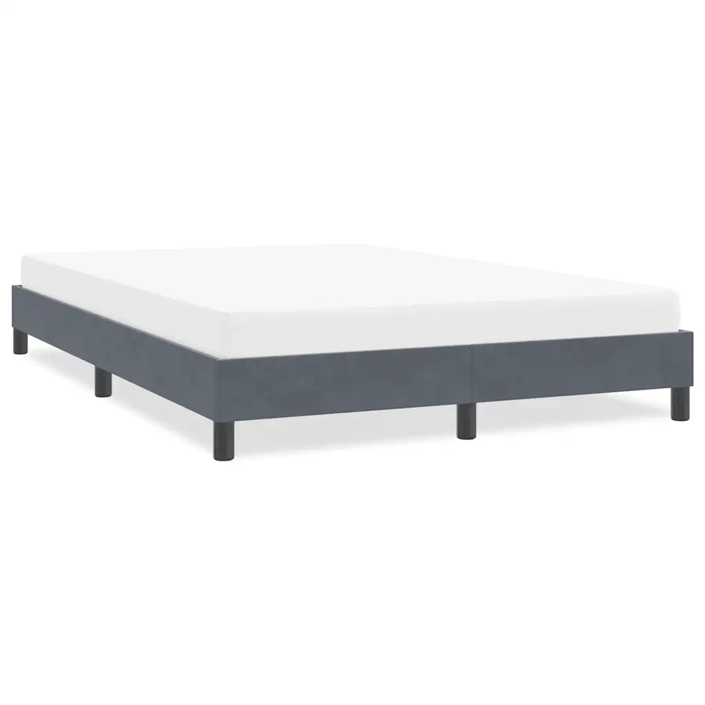 Giroletto senza Materasso-Struttura Letto Grigio Scuro 160x220 cm Velluto