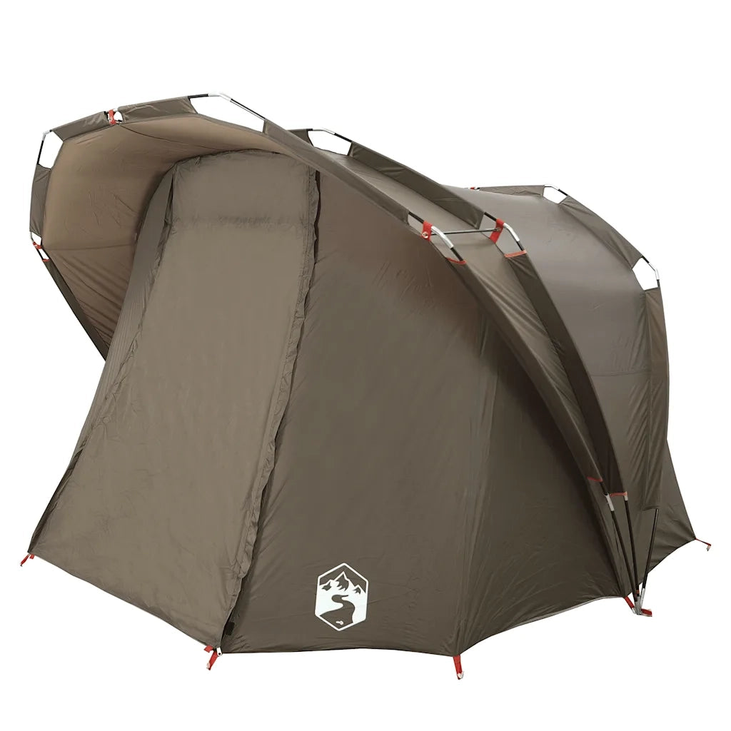 Tenda da Pesca per 4 Persone Marrone Impermeabile