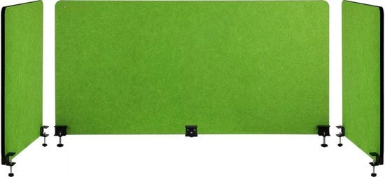 Divisore per scrivania con 3 cassetti, larghezza 152cm, materiale 3ST Polyester Vezel, colore verde