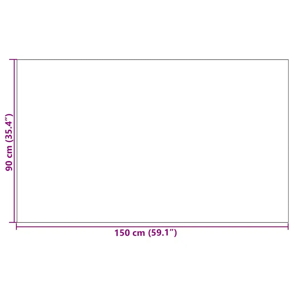 Zerbino | Tappetino Beige e Nero 90 x 150 cm 100% Poliammide
