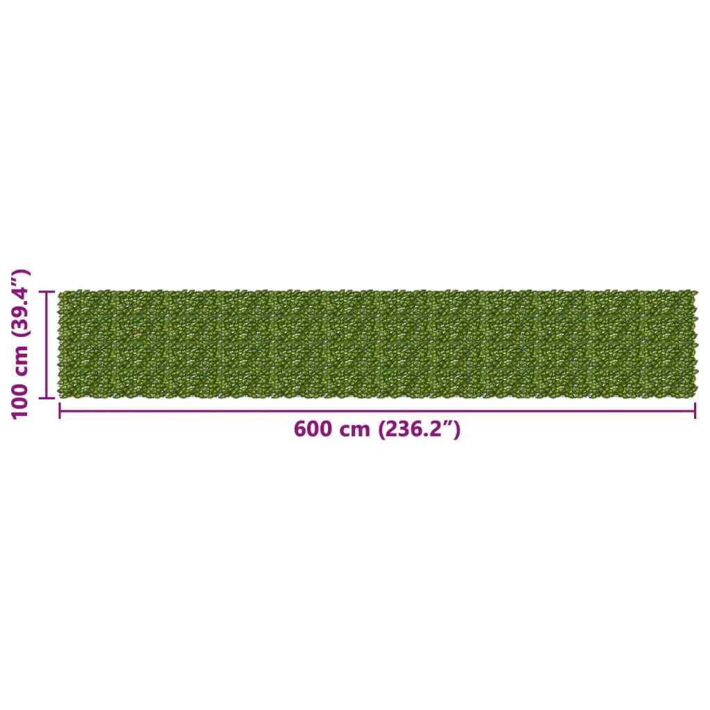 Paravento da Balcone | Schermo per balcone con foglie Verde e Giallo 600 x 100 cm