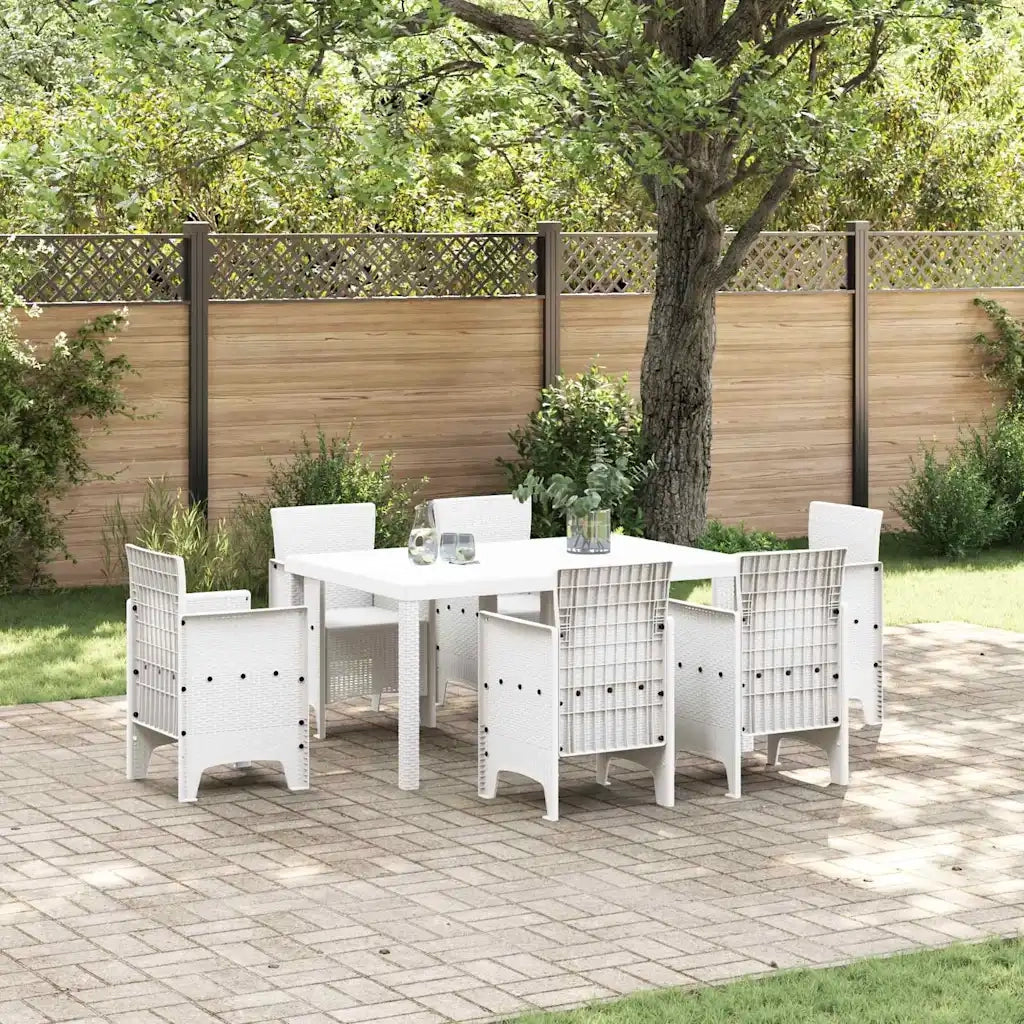 Tavolo da Giardino | Tavolino da esterno Bianco 150 x 100 x 73 cm polyrattan