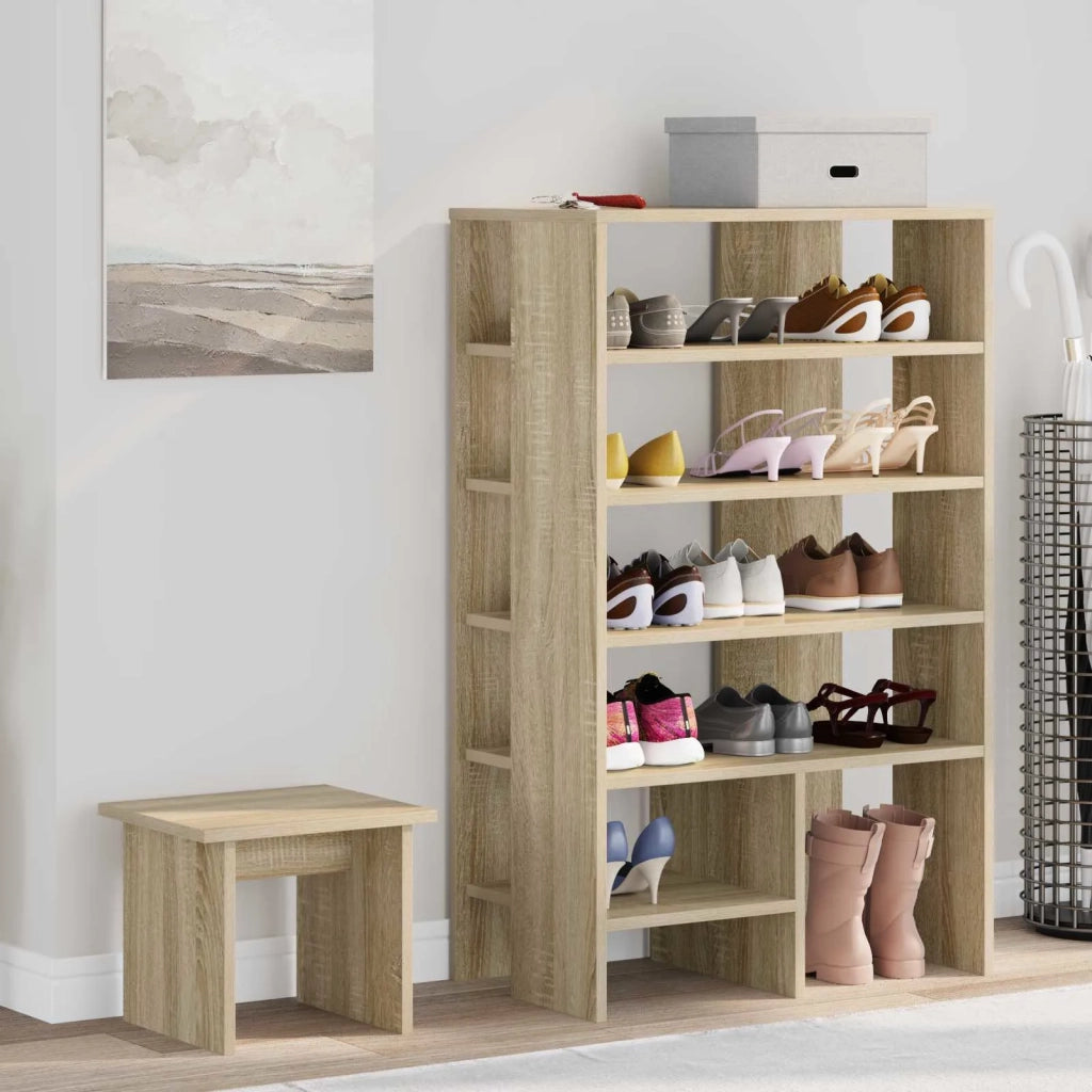 Mobile per scarpe 2 pcs Rovere Sonoma Legno multistrato 8000382