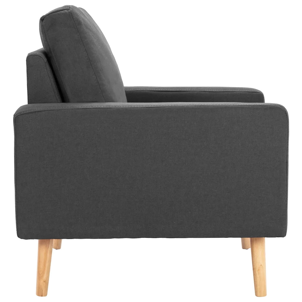 Poltrona Grigio Scuro in Tessuto 288694
