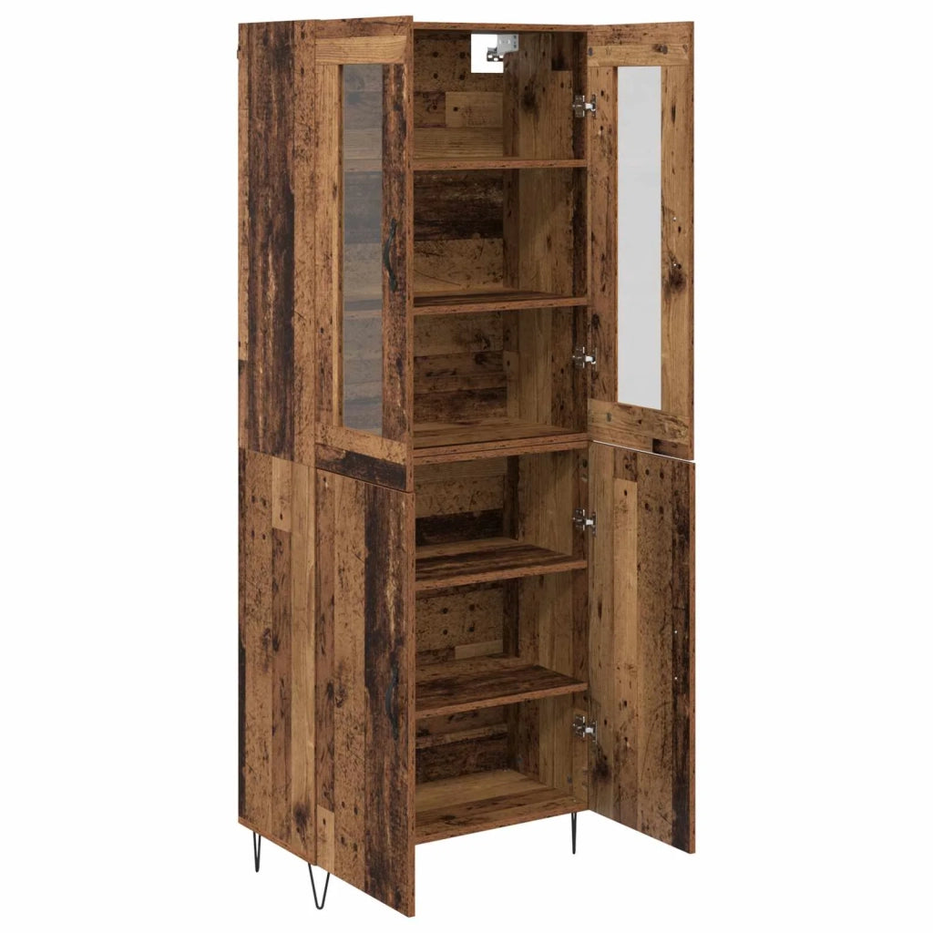 Credenza | Madia | Buffet da pranzo | Armadio da pranzo Legno vecchio 69,5 x 34 x 180 cm Legno multistrato
