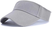 Cappello da sole sportivo con copertura in cotone, ombrello da sole regolabile per uomini e donne - grigio