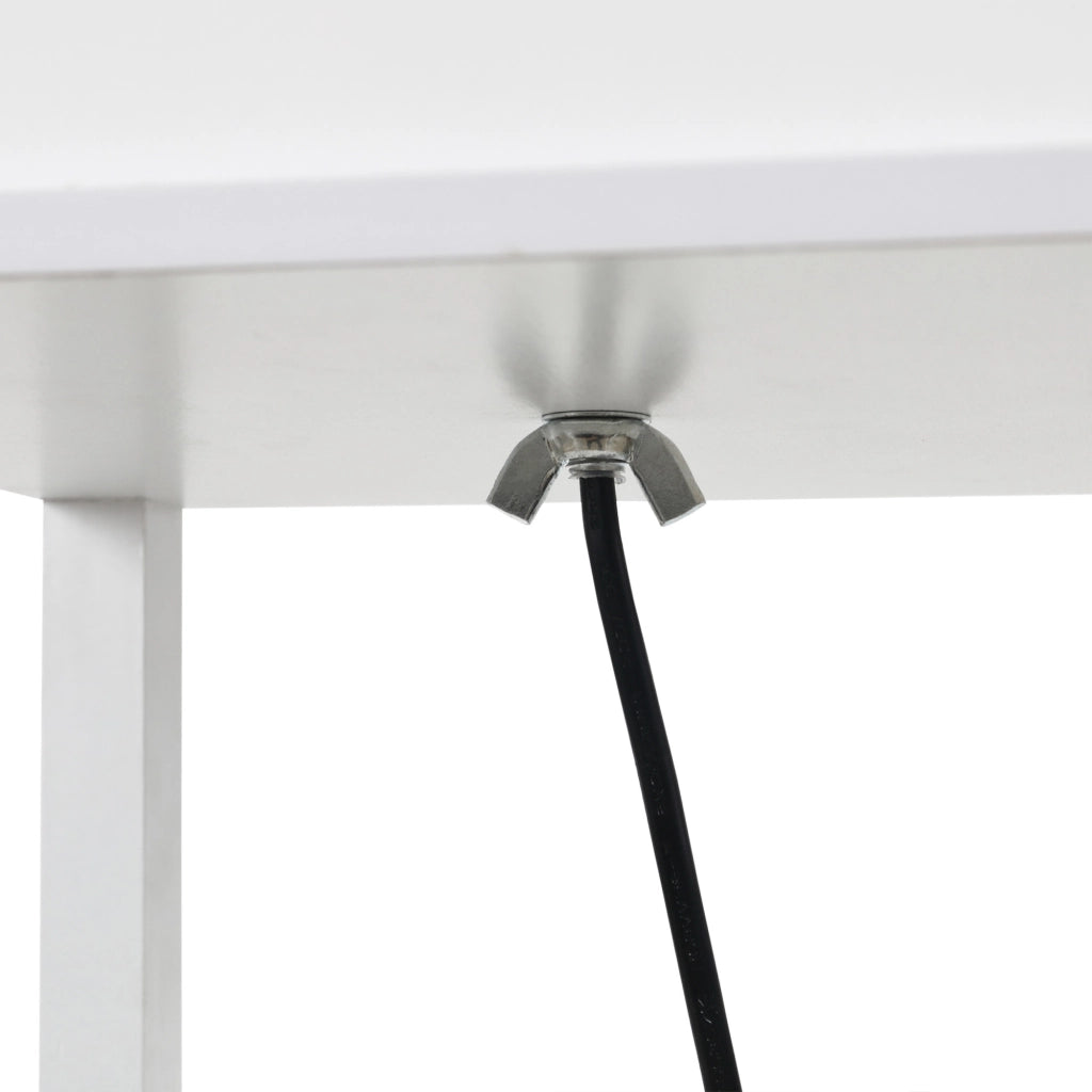 Lampada da Terra con Mensole ¨C zephmum ¨C Bianco MDF 26x26x160cm
