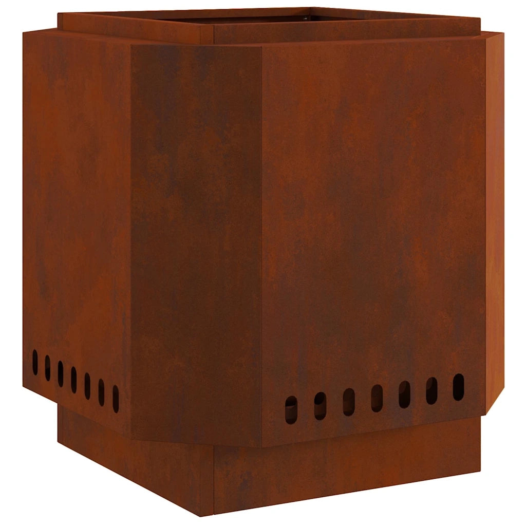 Focolare-Stufa-Camino Senza Fumi Marrone 48 x 48 x 51 cm Acciaio 819944
