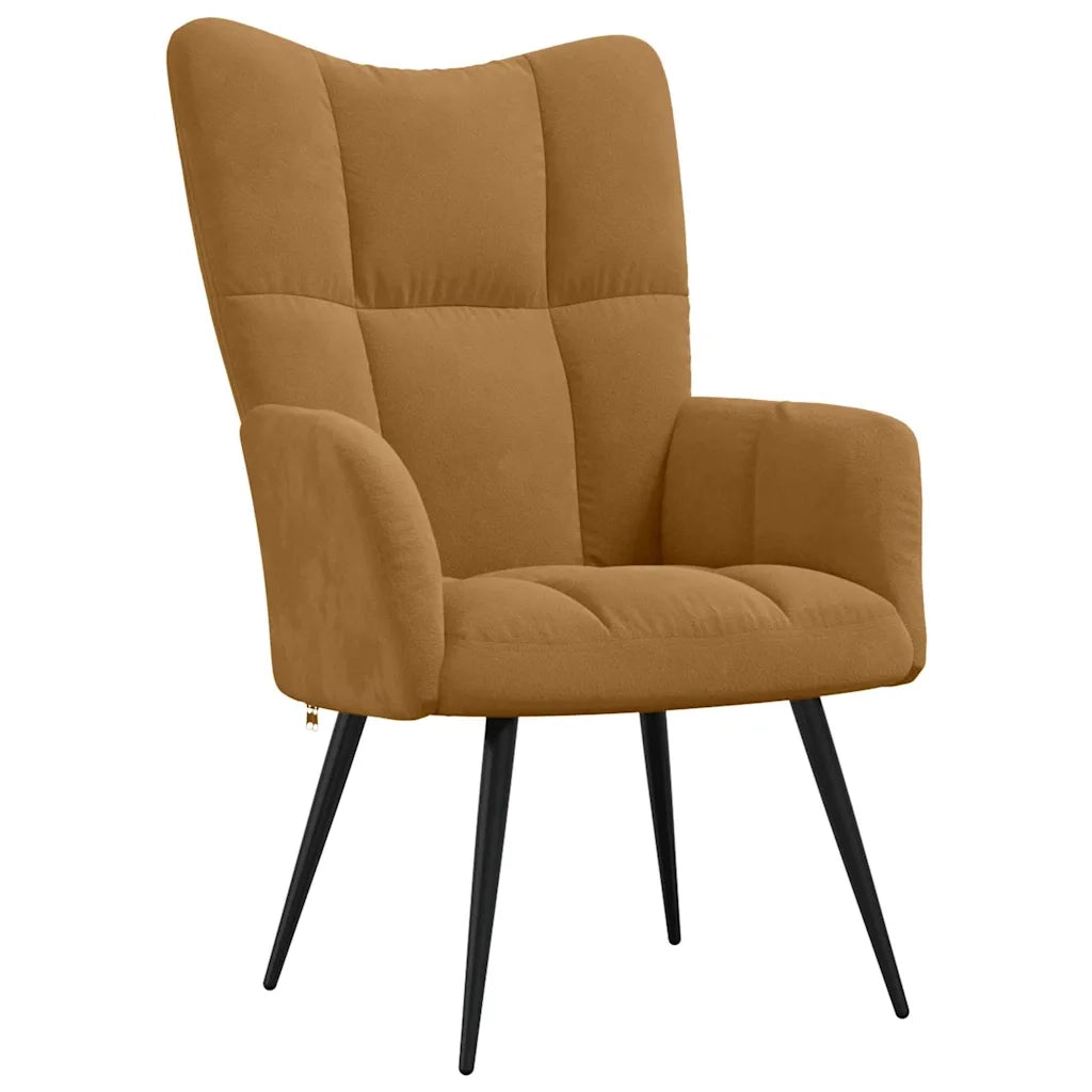 Poltrona Relax Marrone in Velluto 328081
